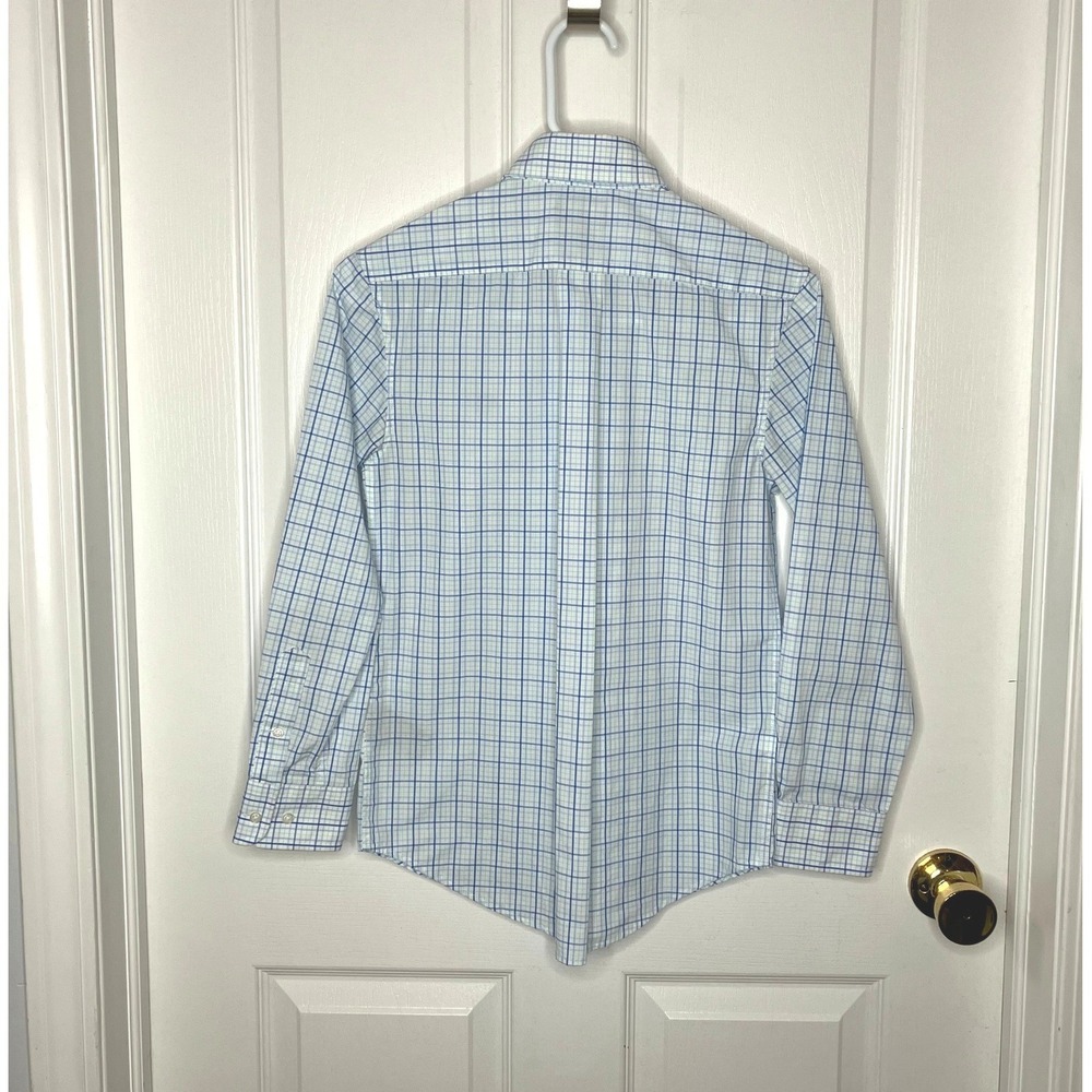 Lauren Ralph Lauren Plaid Long Sleeve Button Down Blue White Boys Size 14 - Picture 2 of 7